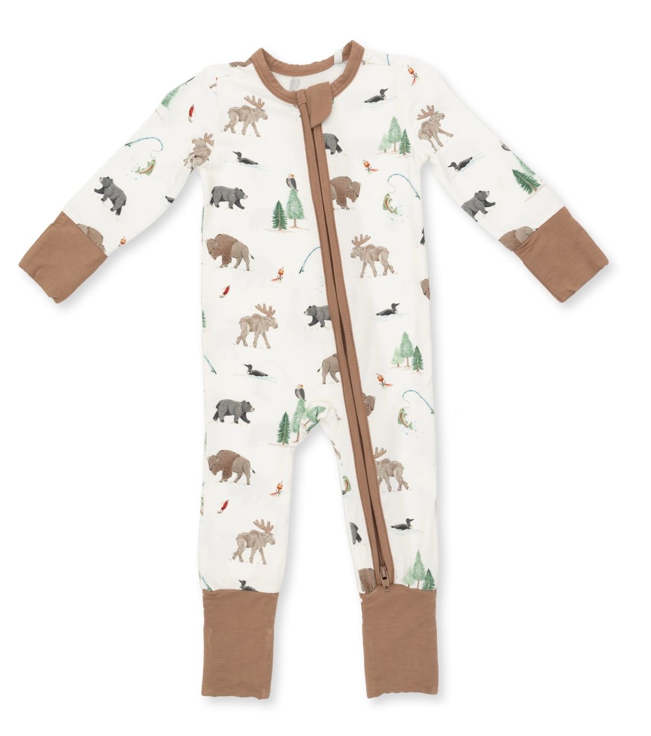 North Animals Sleeper, Color: Ivory/Brown, Size: 0-3M