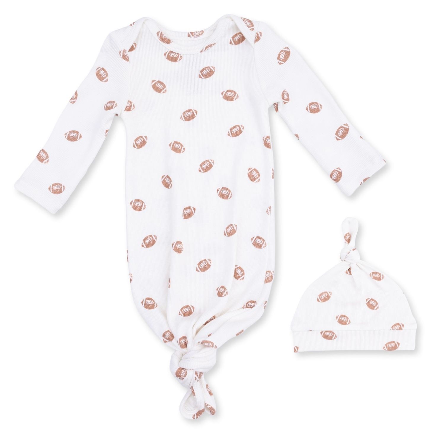 Mini Football Gown &amp; Hat, Color: Ivory, Size: 0-3M
