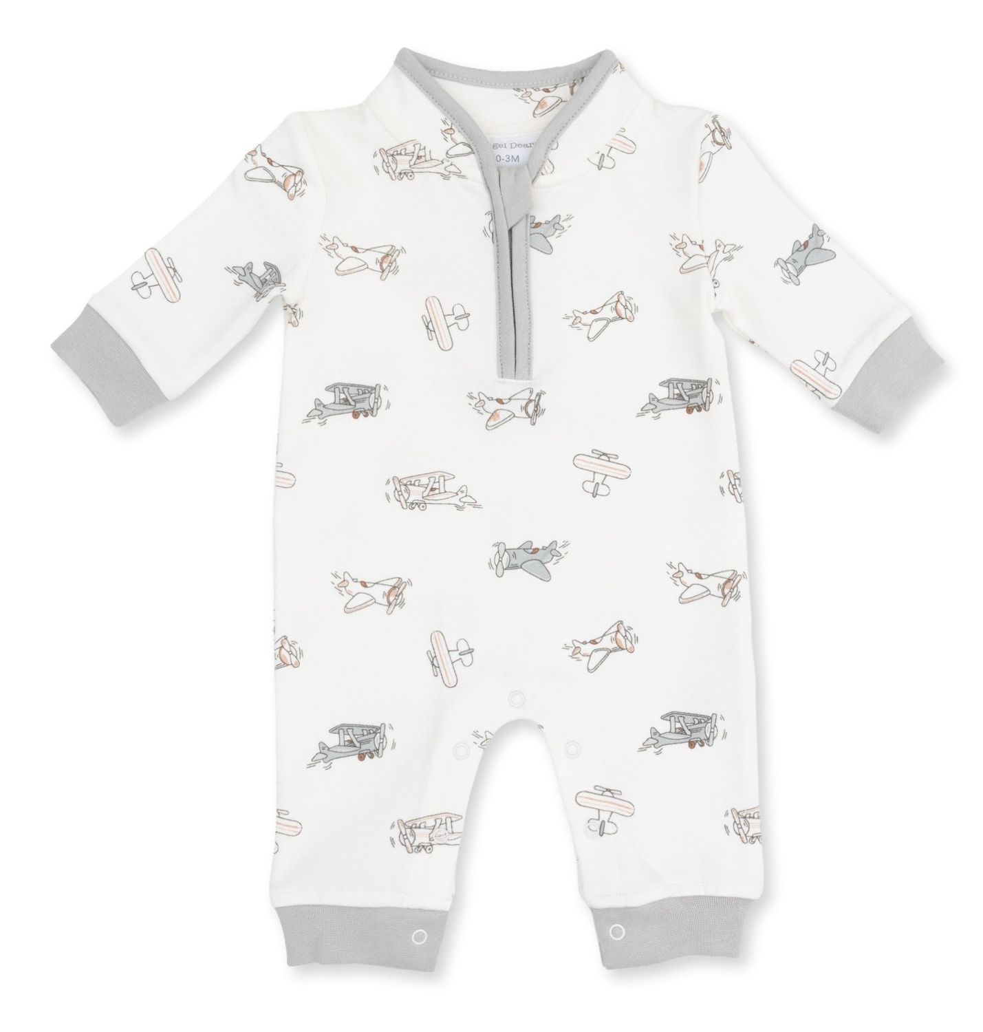 Vintage Pilots Sleeper, Color: White/Gray, Size: 0-3M