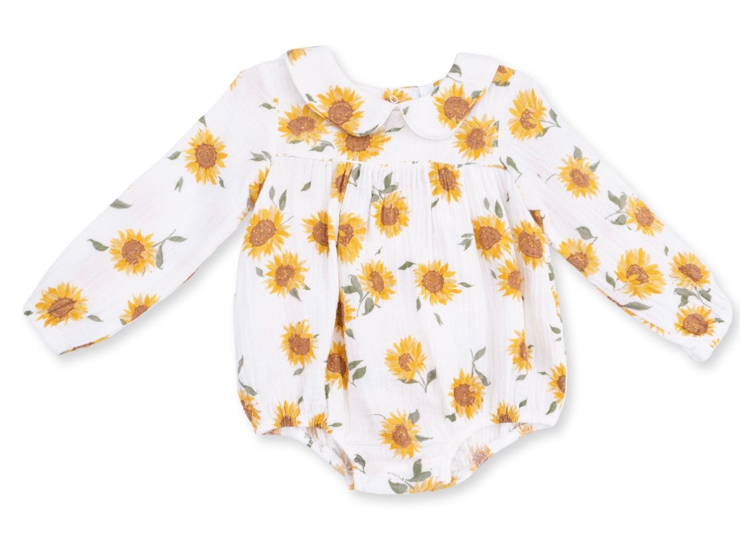 Sunflower Bubble w/Collar, Color: Beige, Size: 3-6M