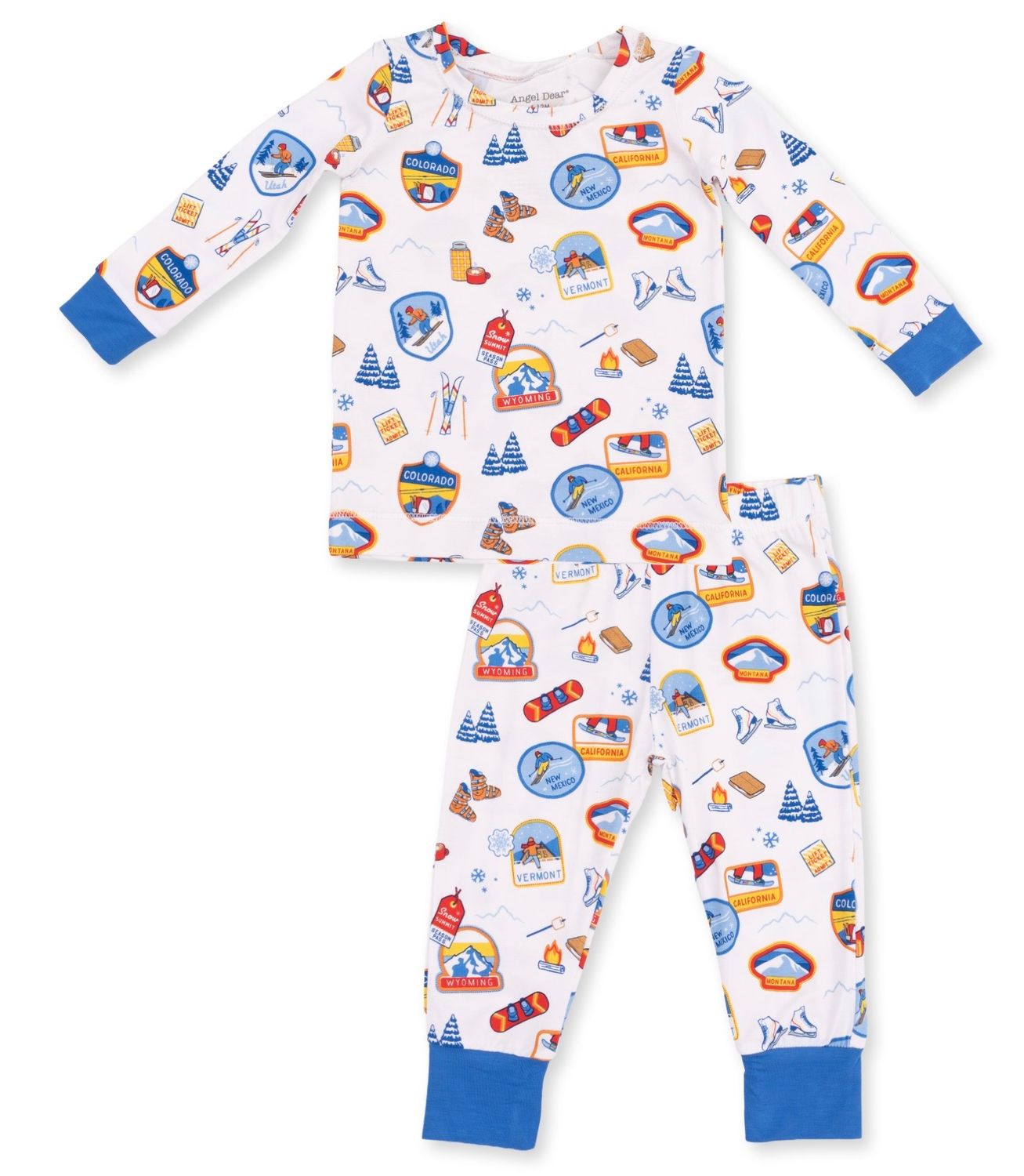 Loungewear - Ski Patches, Color: White, Size: 18-24M