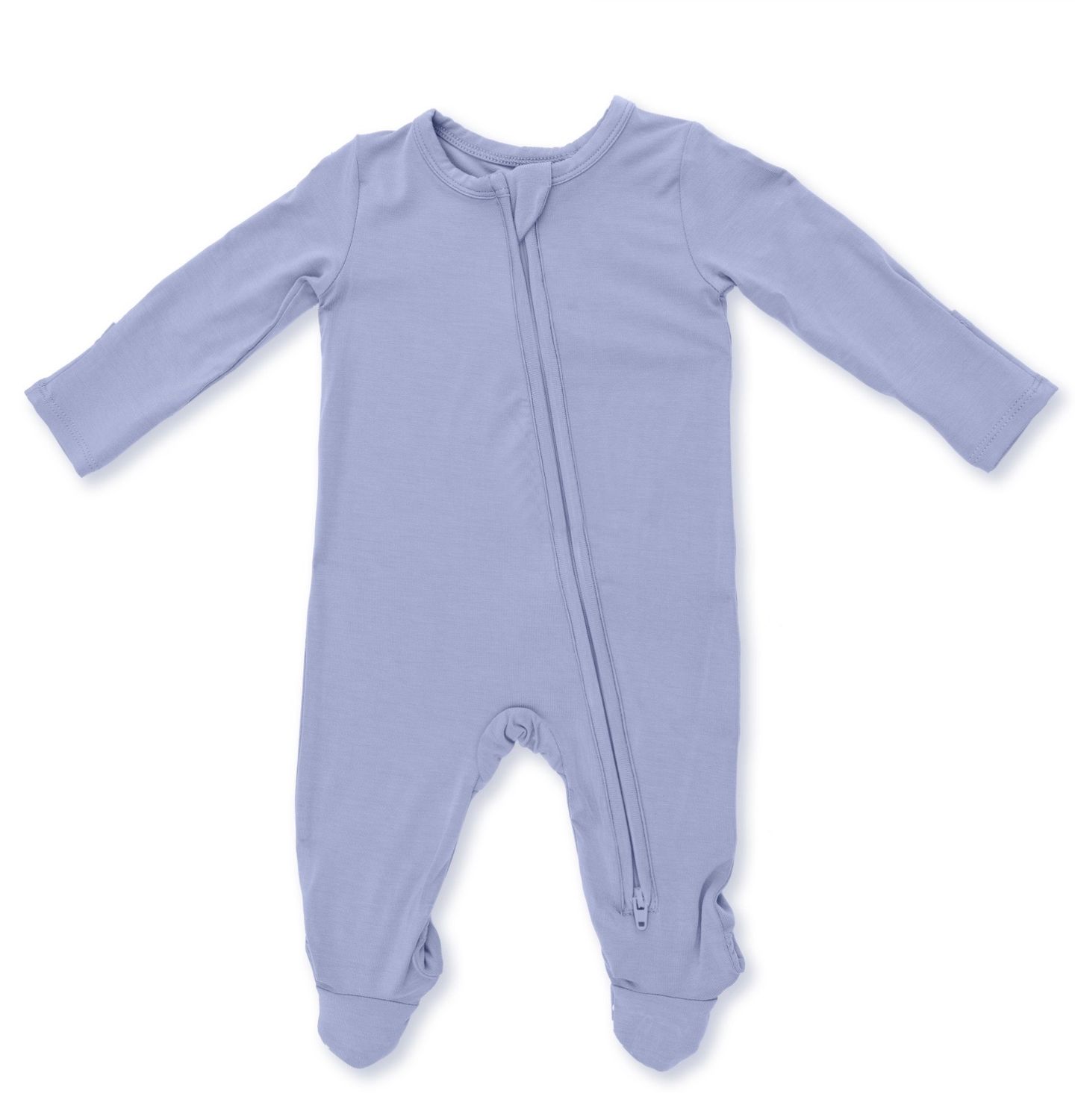 Zipper Footie - Blue Fog, Color: Blue, Size: 0-3M