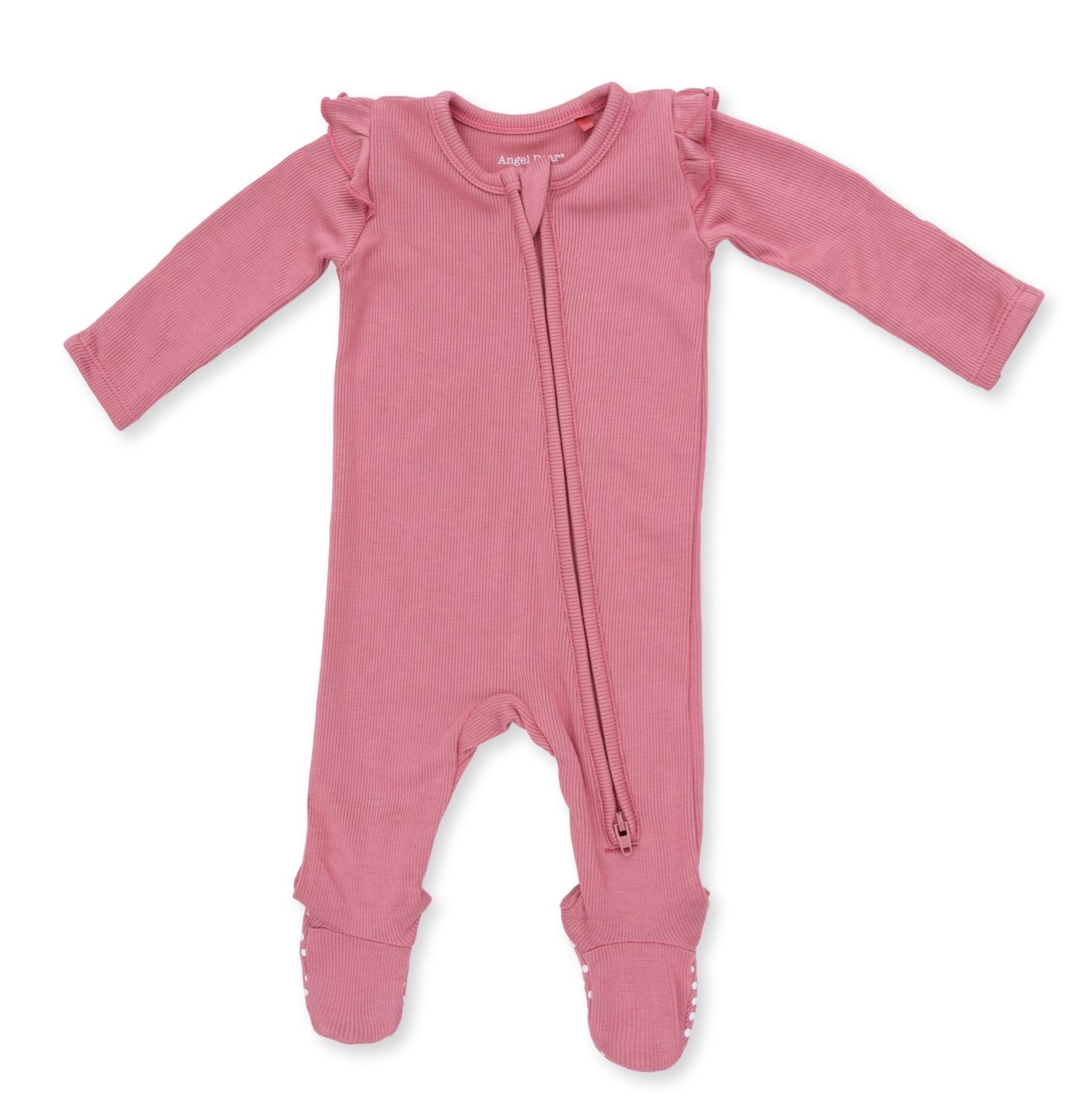 Zipper Footie - Baroque Rose, Color: Rose, Size: 3-6M