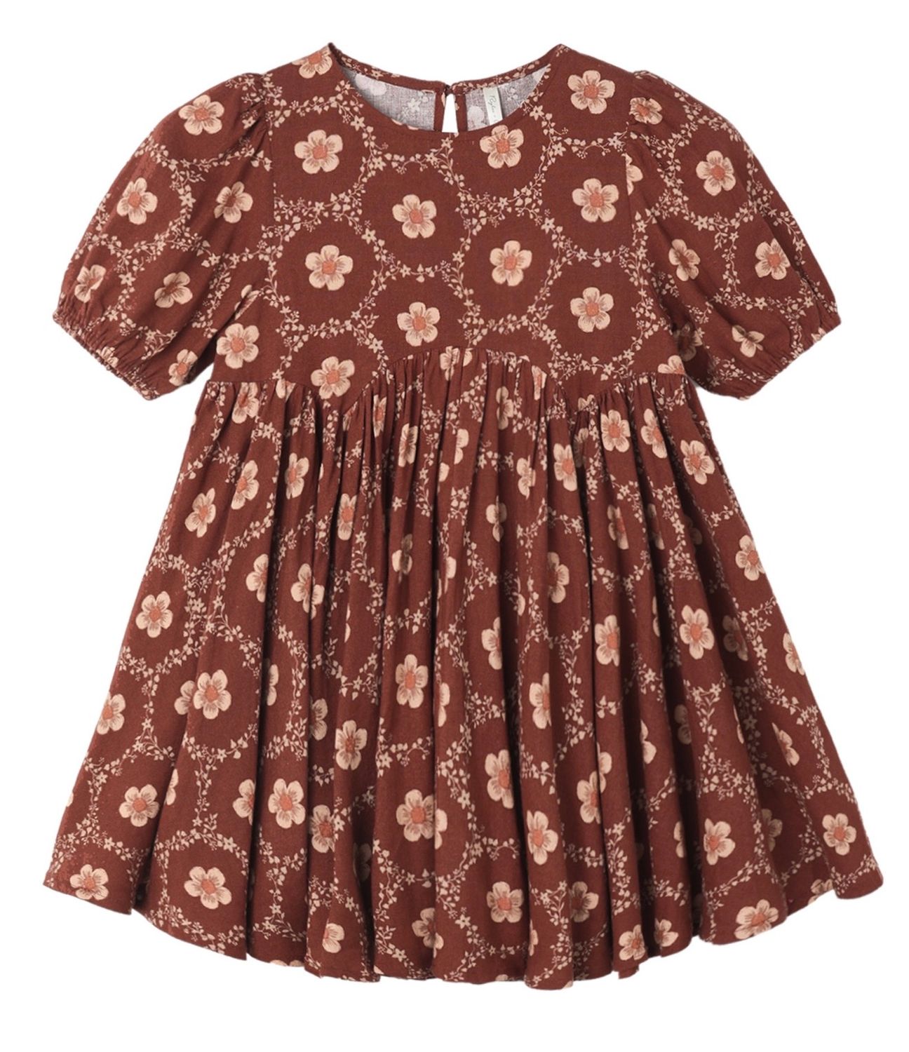 Rose Daisy Dress, Color: Brick, Size: 2-3Y