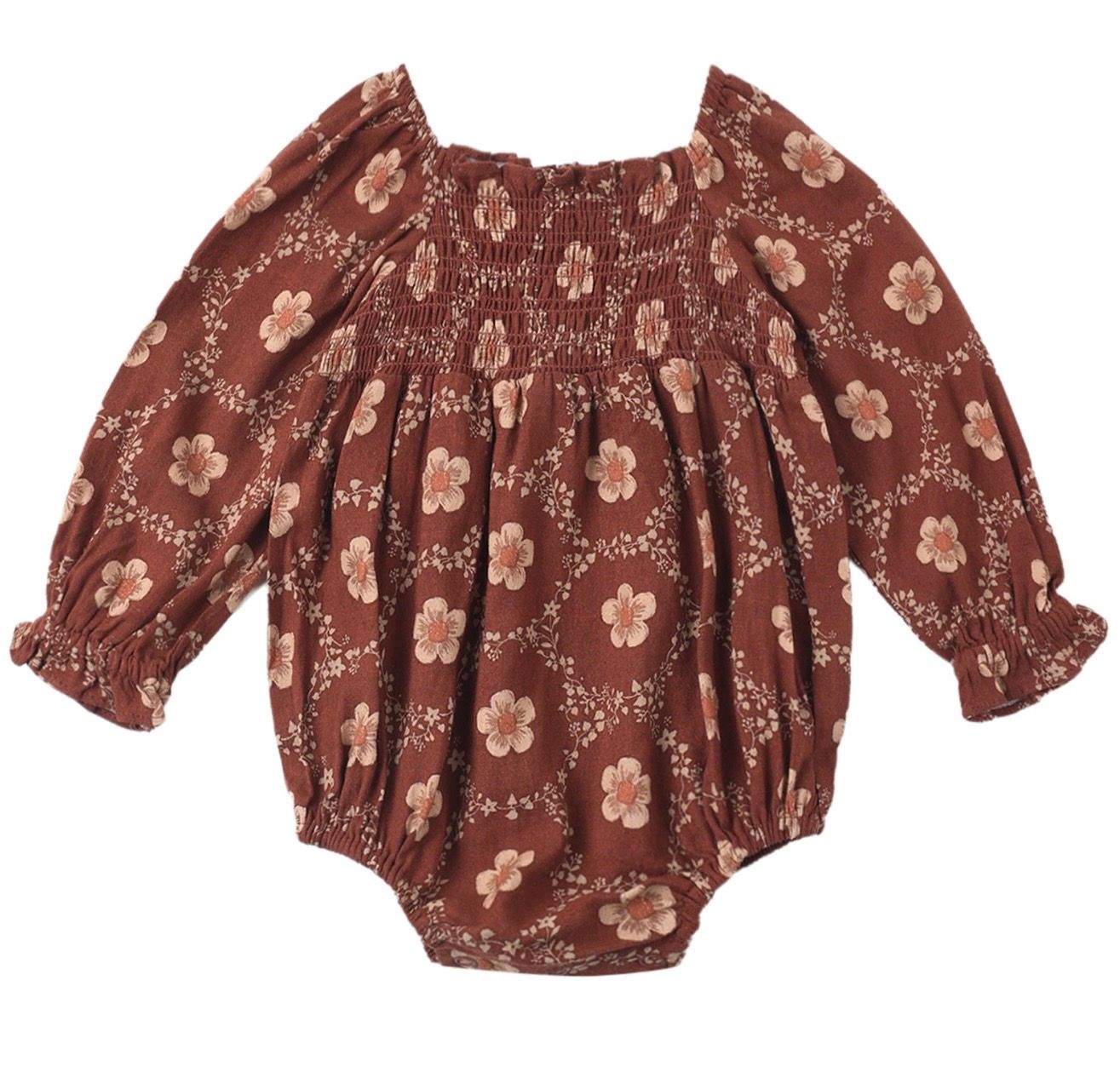 Adel Romper, Color: Brick, Size: 0-3M