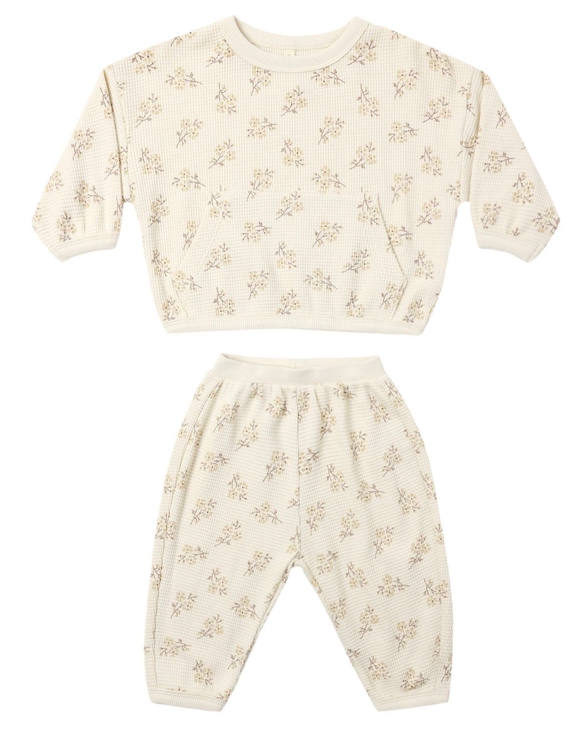 Waffle Slouch Set, Color: Natural, Size: 3-6M