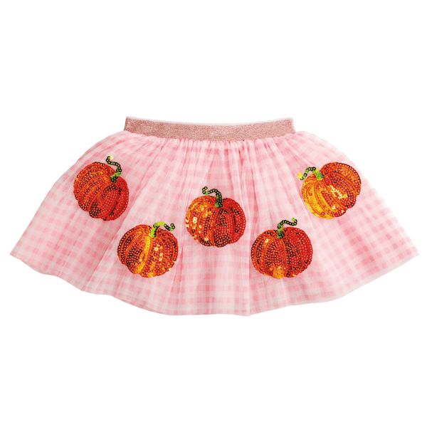 Pumpkin Sequin Tutu, Size: M/L 3-5T