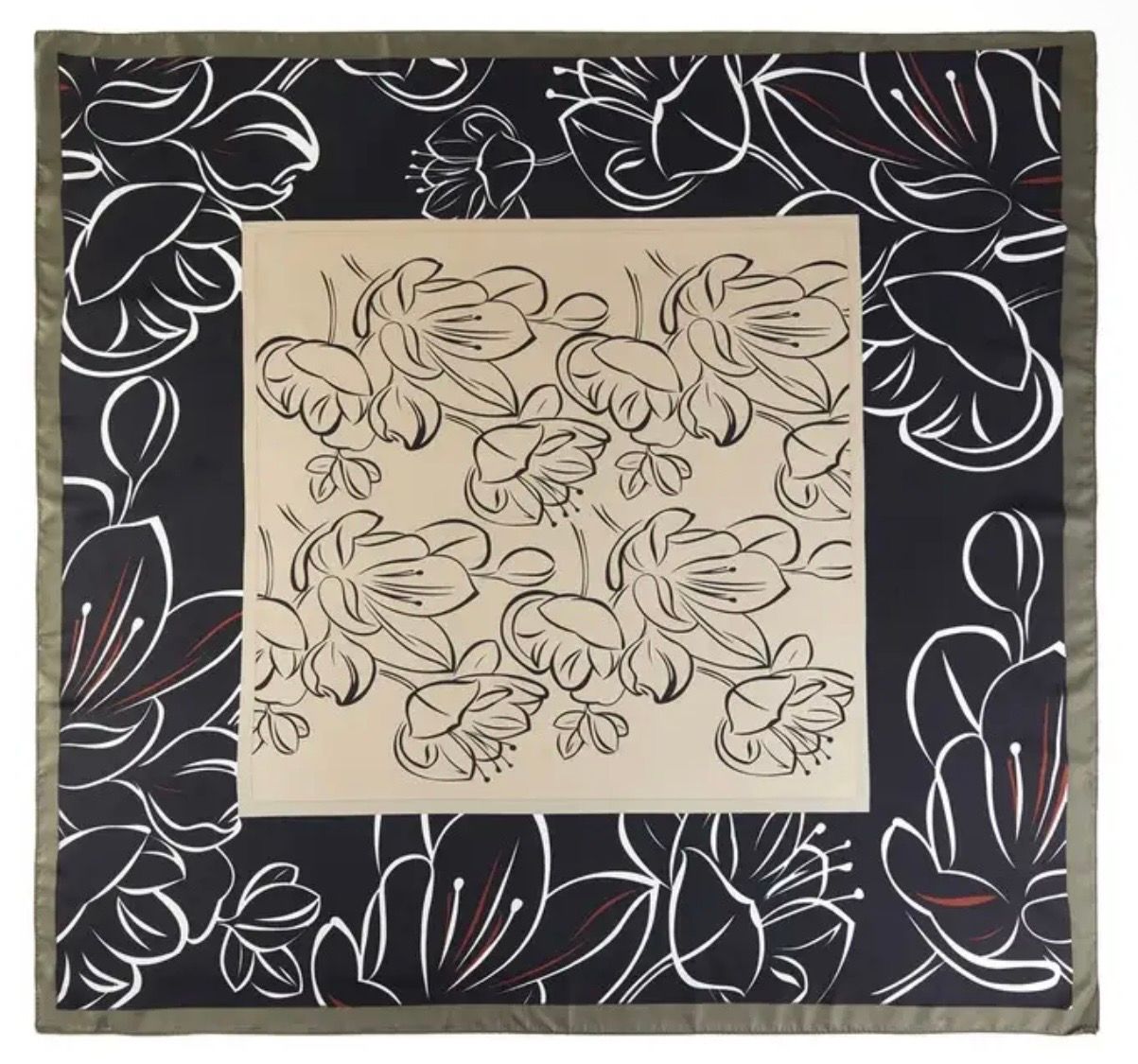Satin Panel Lily Scarf
