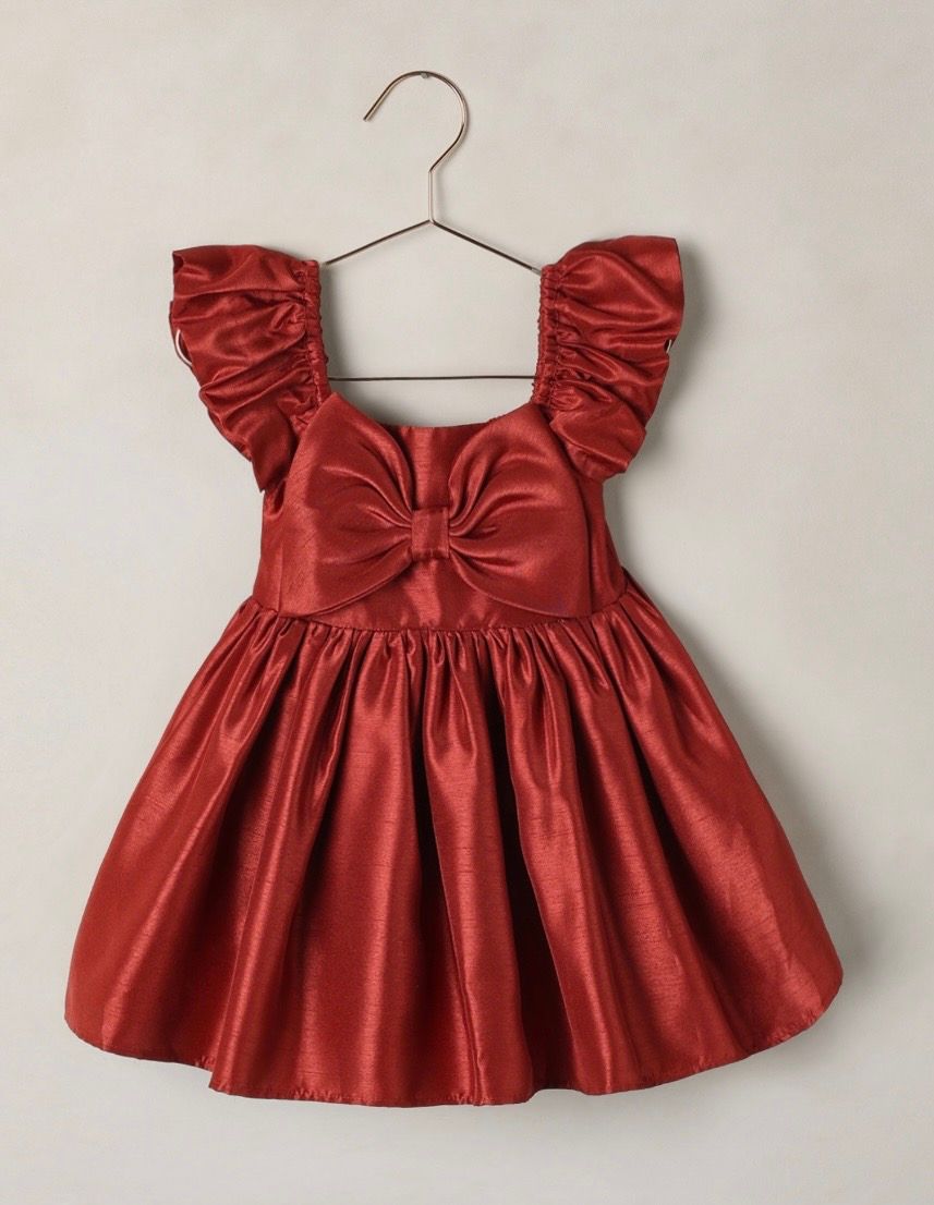 Madeline Ruby Dress, Color: Ruby, Size: 3M