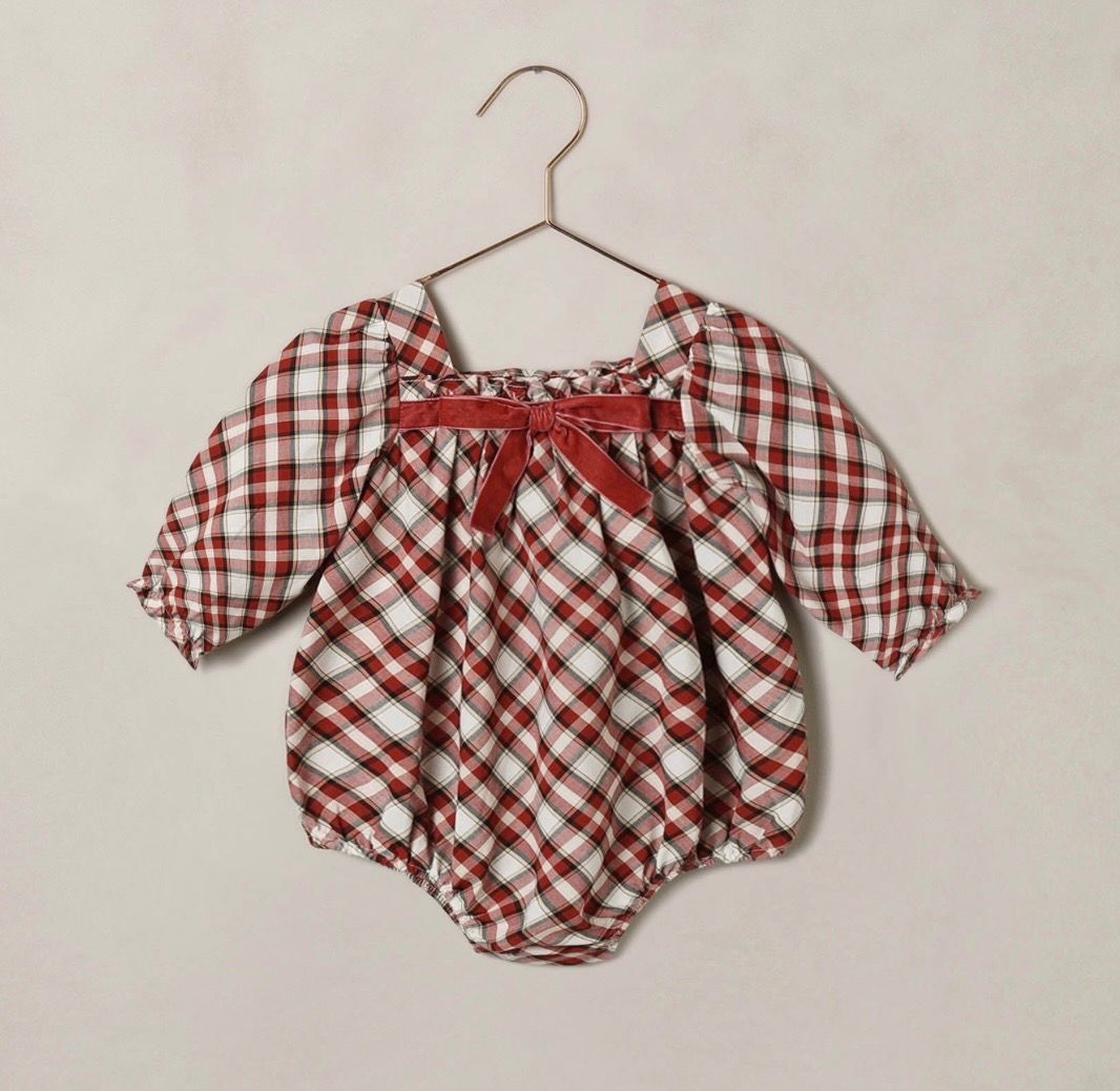 Annette Romper, Color: Red Plaid, Size: 3M