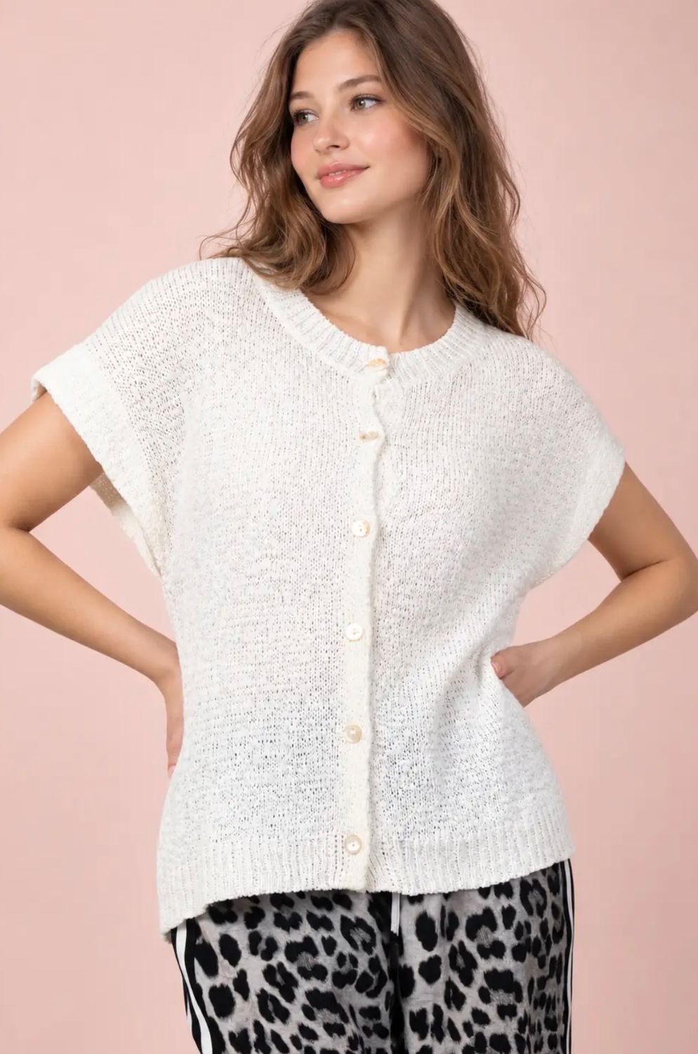 Racheal Knit Sweater - White, Color: White, Size: Small