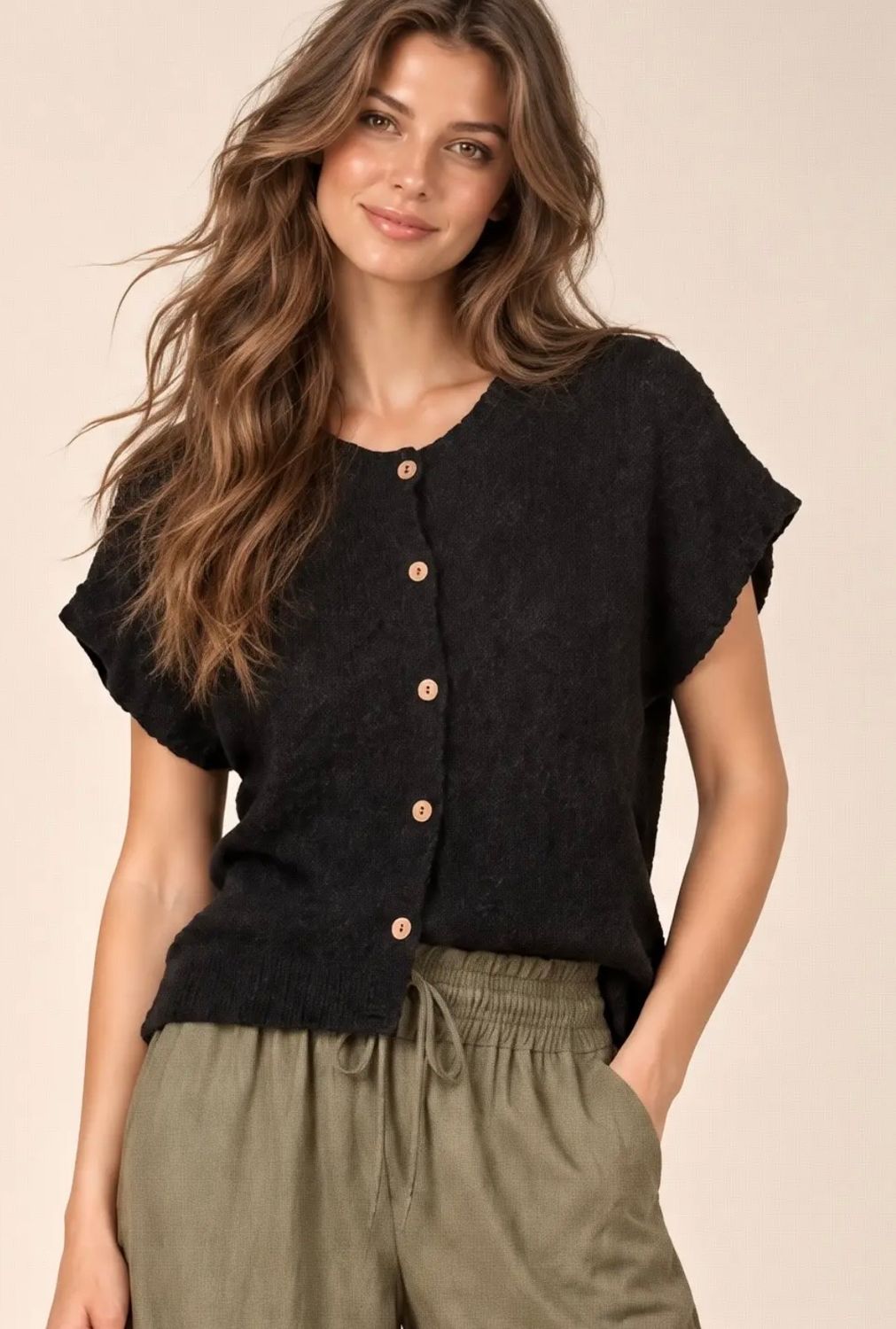Racheal Knit Sweater - Black, Color: Black, Size: Small