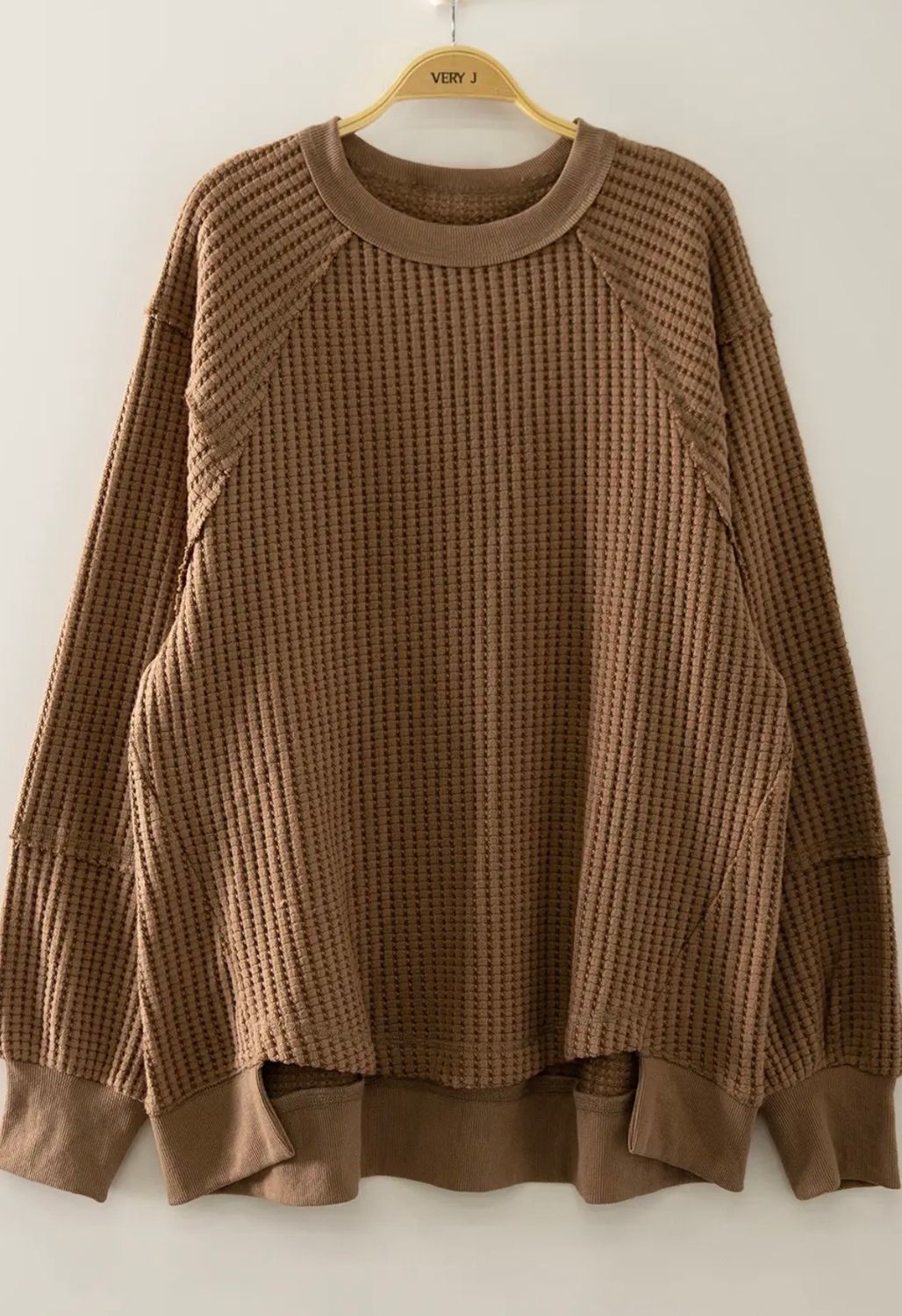 Wanda Pullover Top, Color: Mocha, Size: Small