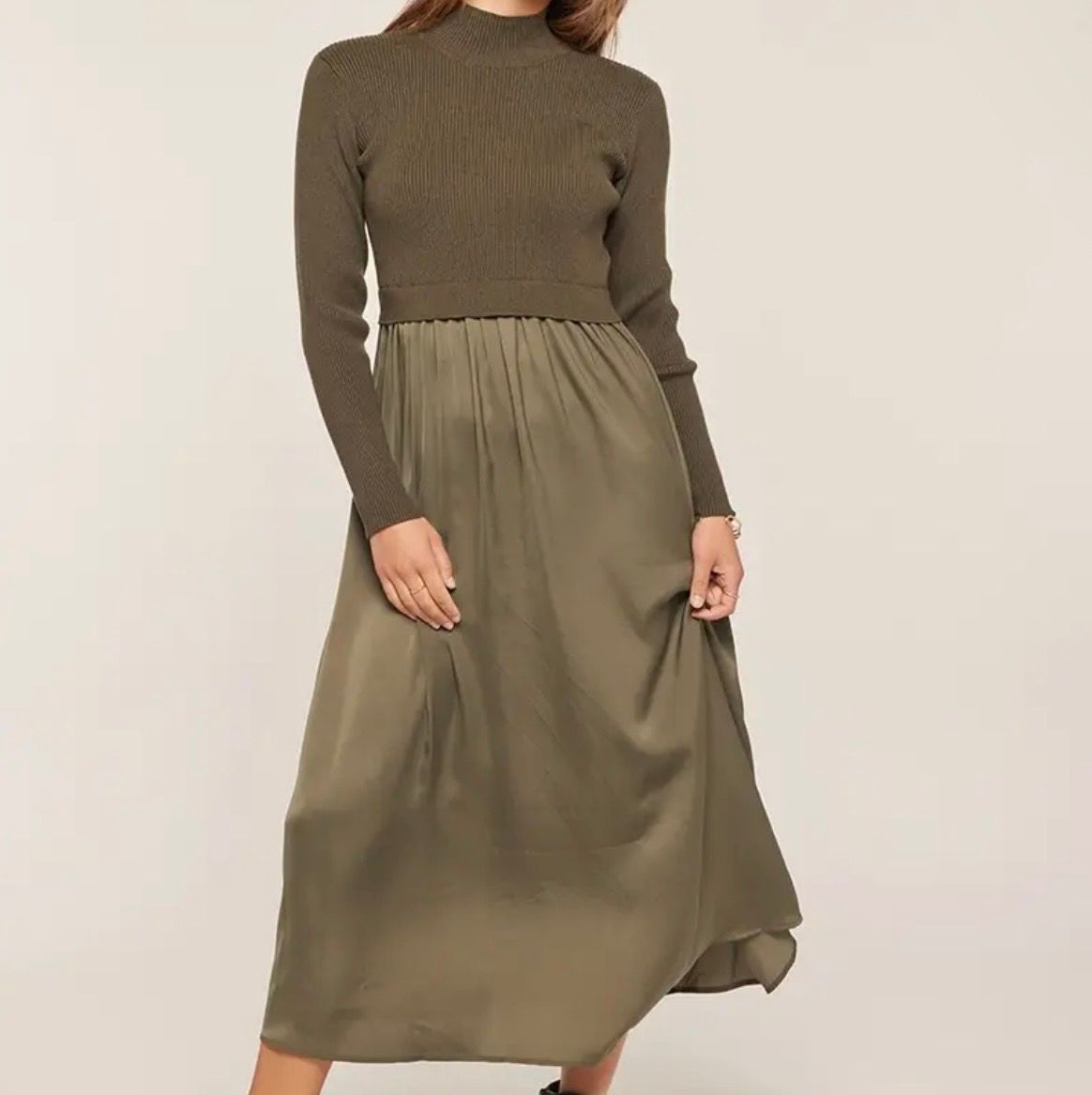 Emily Satin Maxi, Size: Small