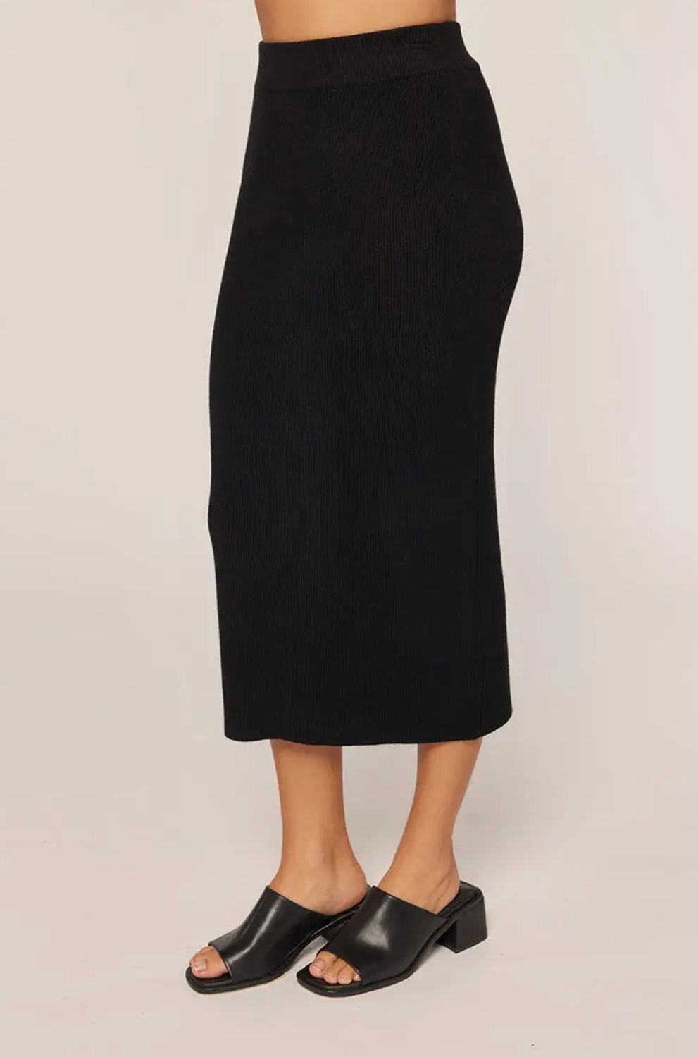 Tracy Mid Length Skirt, Color: Black, Size: Small