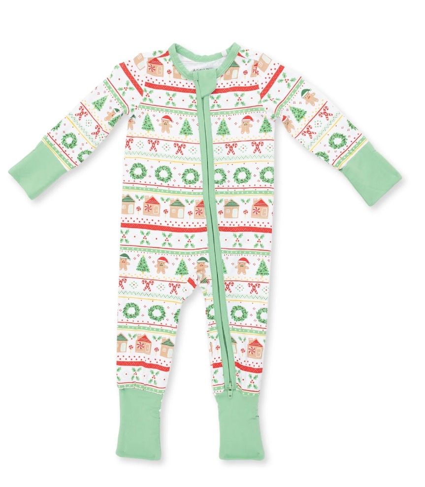 Gingerbread Fair Isle Convertible Romper, Size: 0/3M