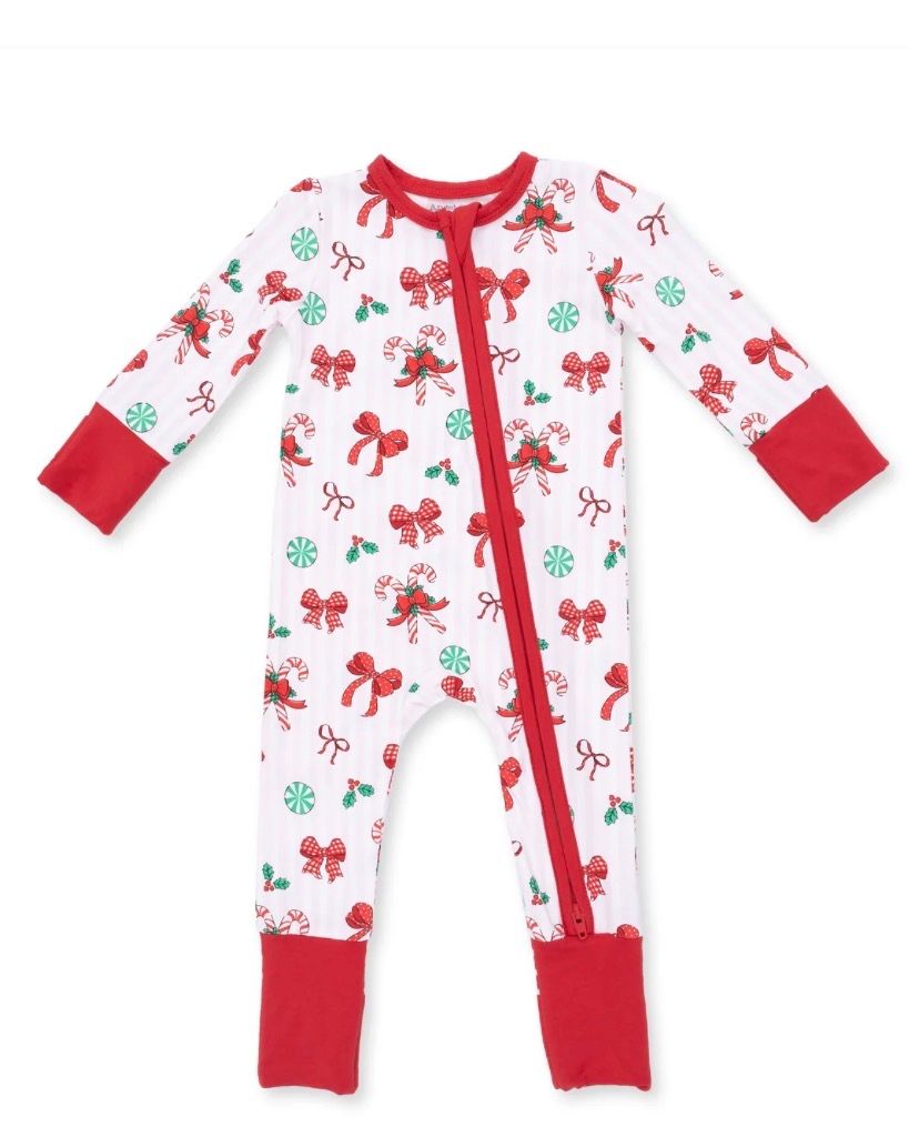 Bows &amp; Candy Canes Convertible Romper, Size: 0/3M