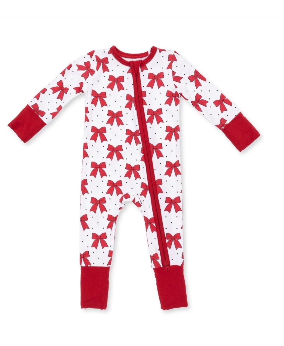 Festive Bows Convertible Romper, Size: 0/3M