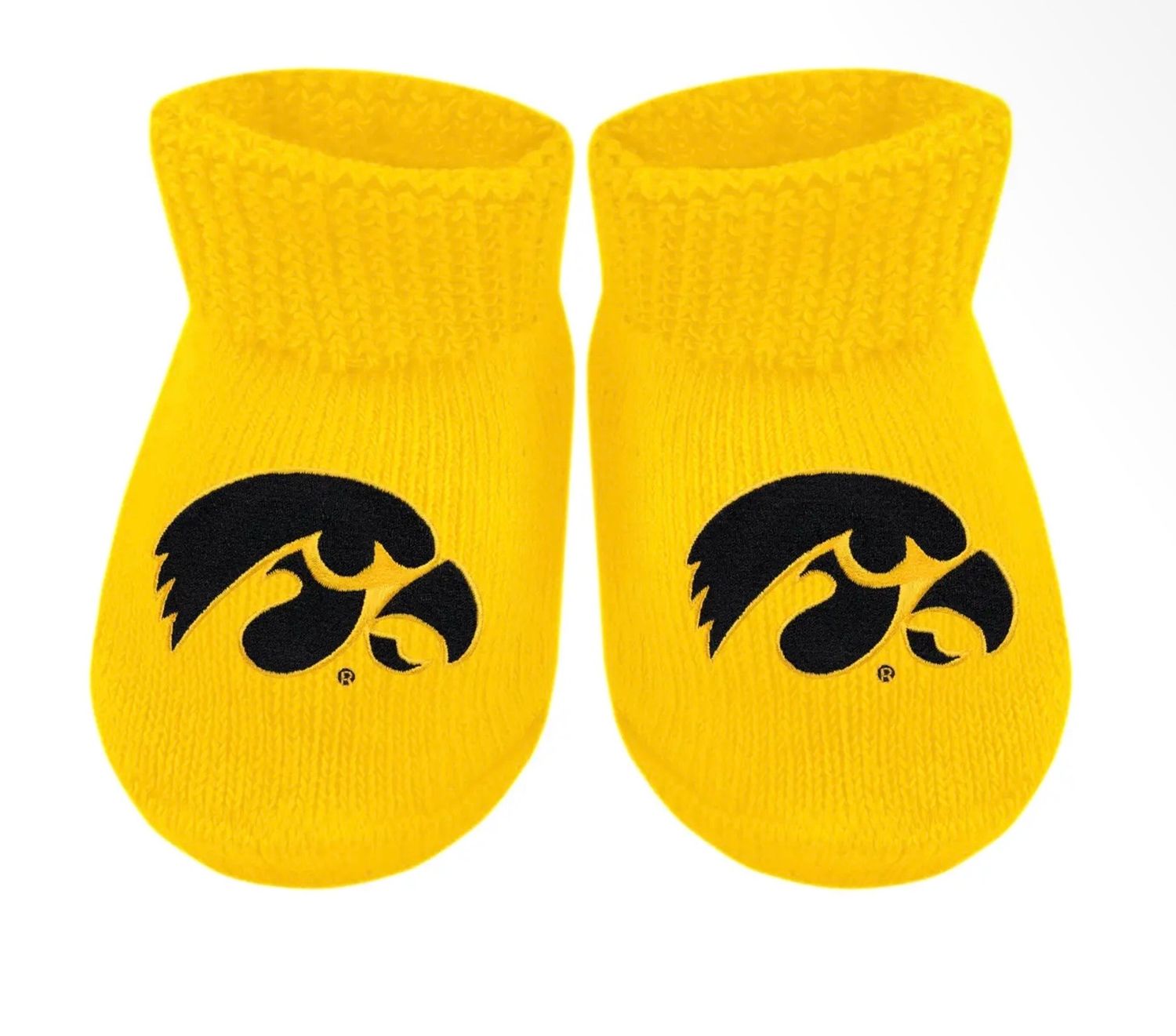 Iowa Hawkeye Baby Booties - Gold