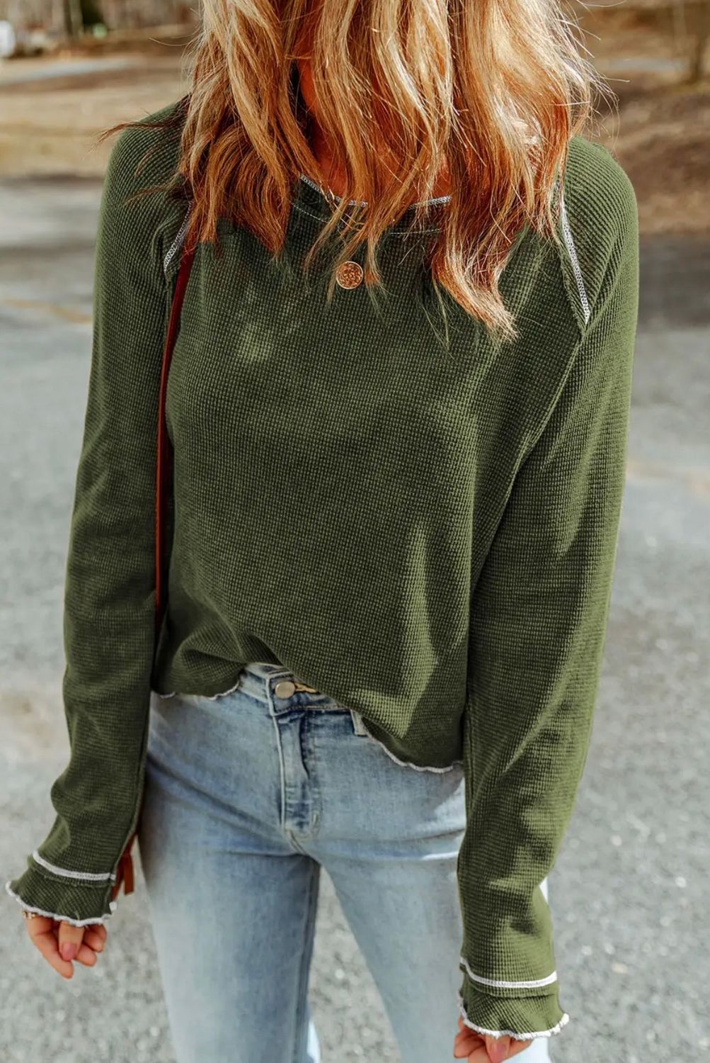 Gwen Textured Top - Green, Color: Green, Size: Small