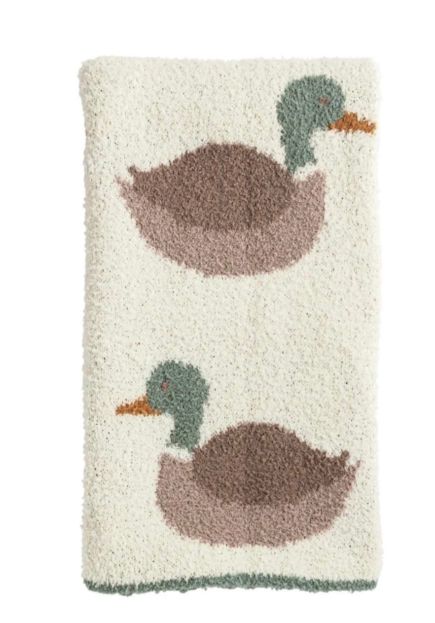 Chenille Mallard Duck Blanket