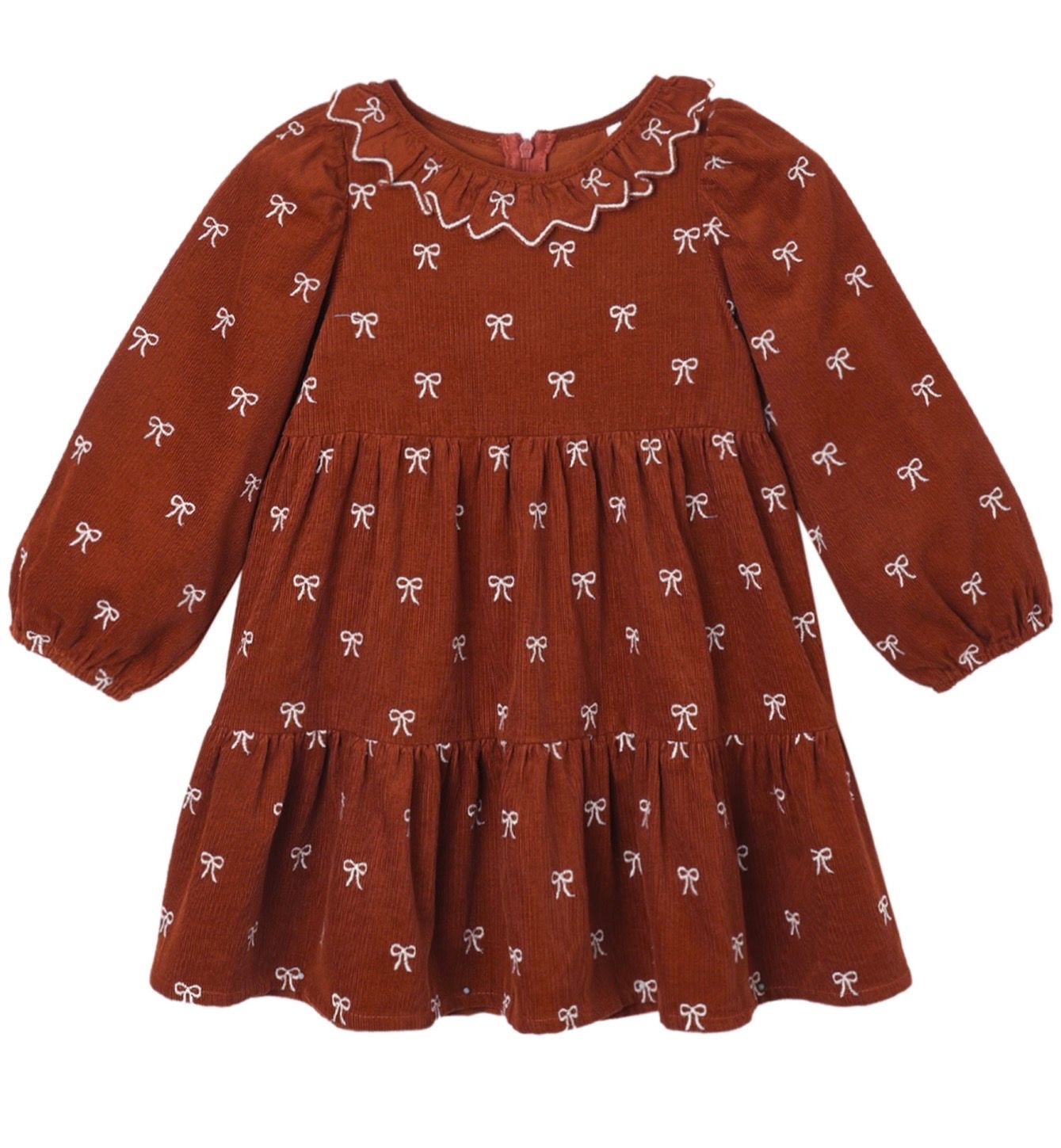Fran Bow Dress, Color: Ruby, Size: 2-3Y