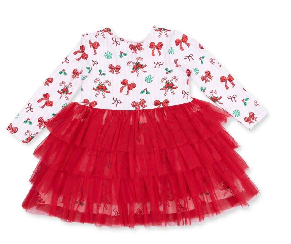 Twirly Tutu Dress, Size: 6/12M, Style: Bows &amp; Candy Canes