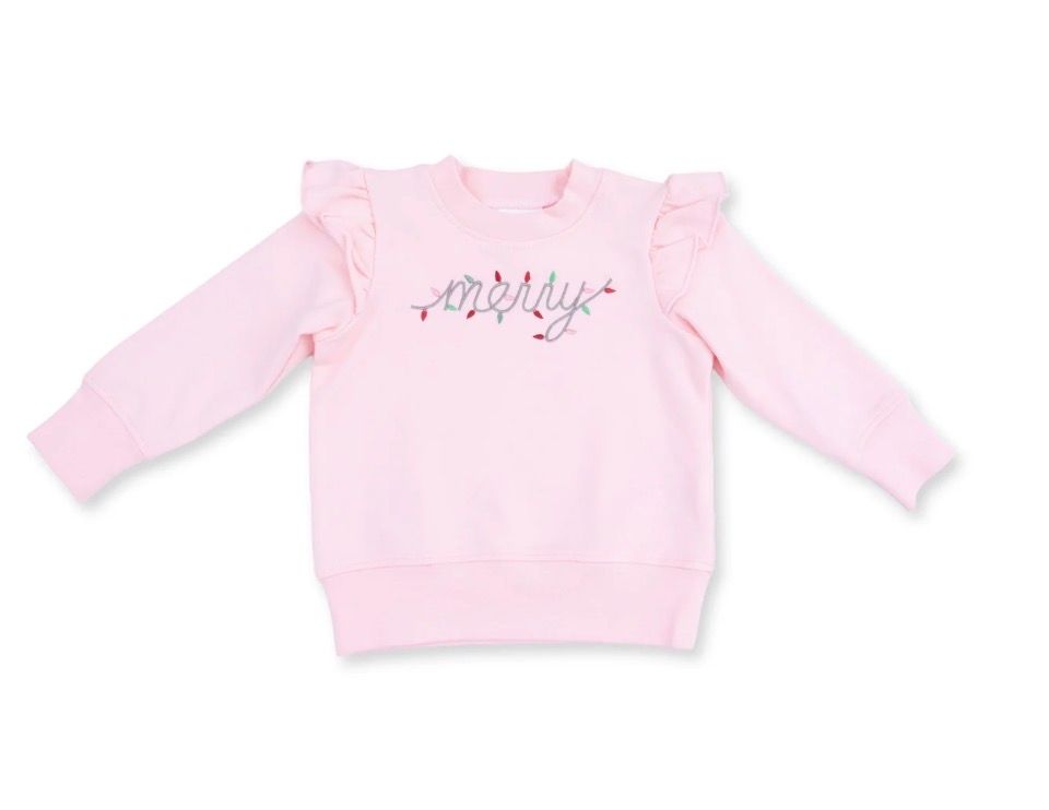 Merry Ruffle Sweatshirt, Size: 6/12M