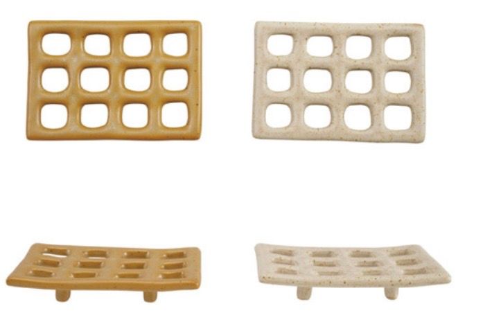 Footed Soap Dish, Color: Mustard