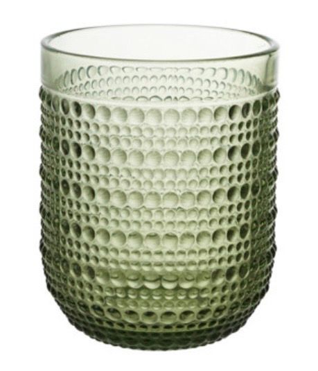 Raised Dots Drinking Glass, Color: Green