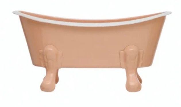 Metal Bathtub Soap Dish, Color: Peach