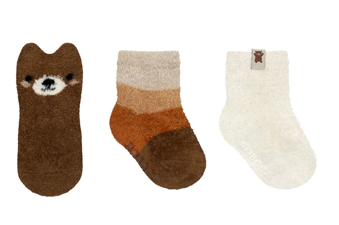 Beary Cute 3-Pack Baby Socks - Brown, Size: Small 0 Mo. - 6 Mo.