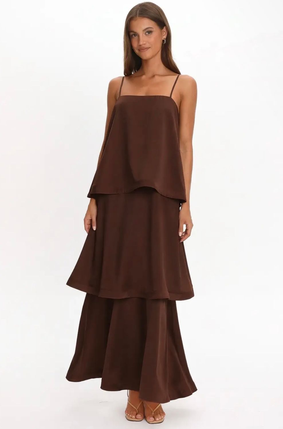 Evening Night Out Dress, Color: Chocolate, Size: XS