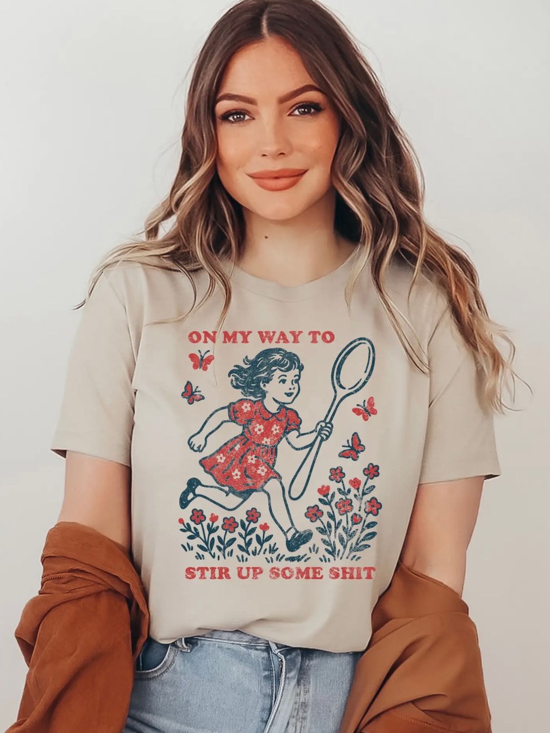 On My Way Tee, Color: Taupe, Size: Small