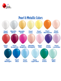 11" Loose Balloons Pearlized Colors