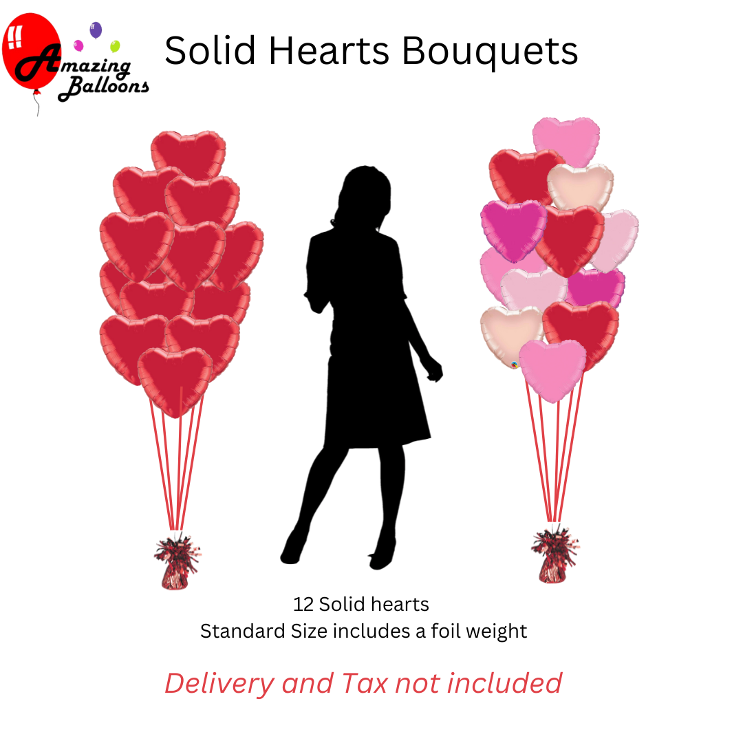 Large Valentine's Bouquet with Standard Size Hearts