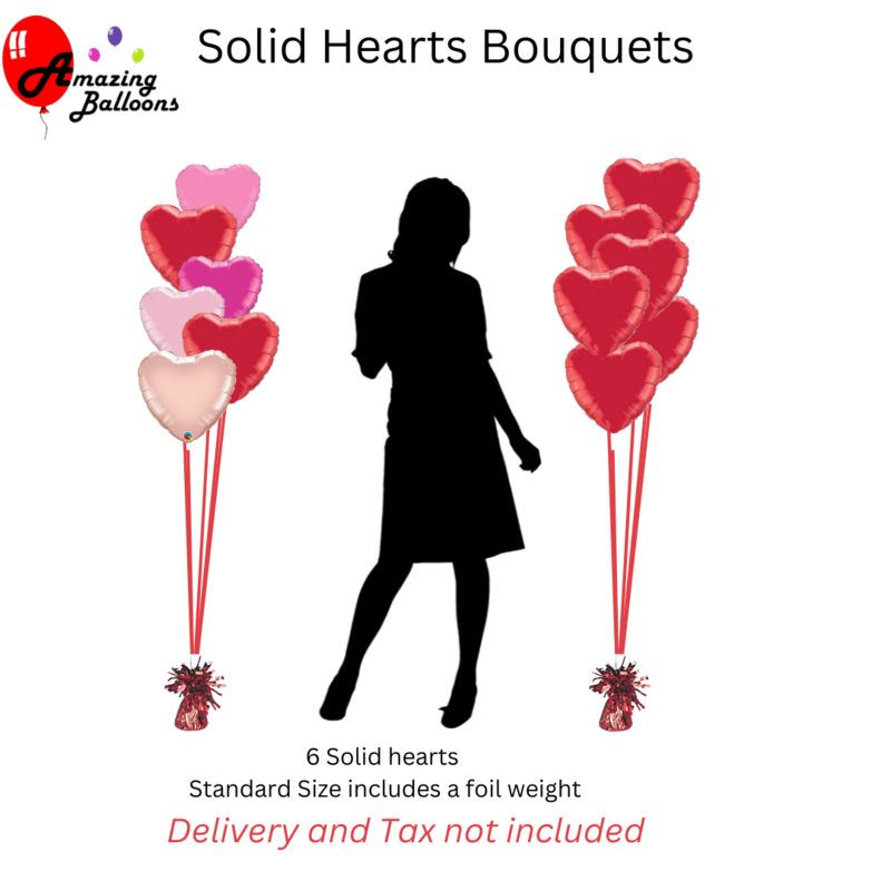 Small Valentine's Bouquet with Standard Size Hearts