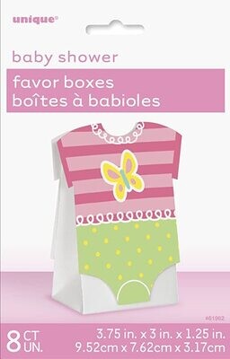 Pink Dots Baby Shower Favor Boxes