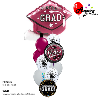 Congrats Grad Burgundy/Gray NCCU