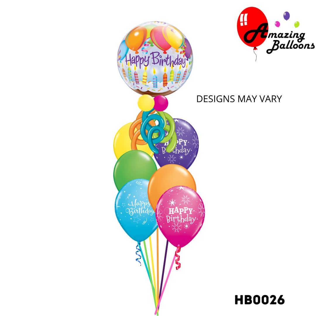 Birthday Bubble Bouquet Bright Colors