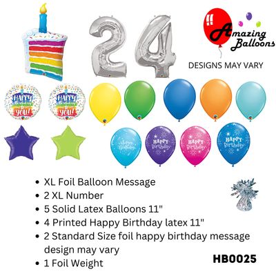 Sparkle Milestone Number Birthday Balloon Bouquet