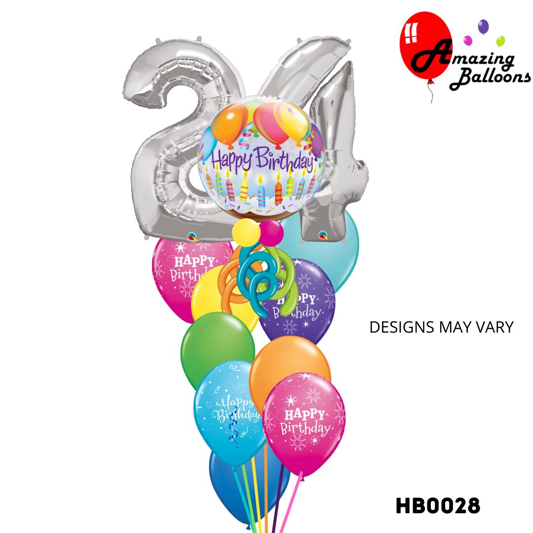 Birthday Burst Double Digit Balloon Bouquet