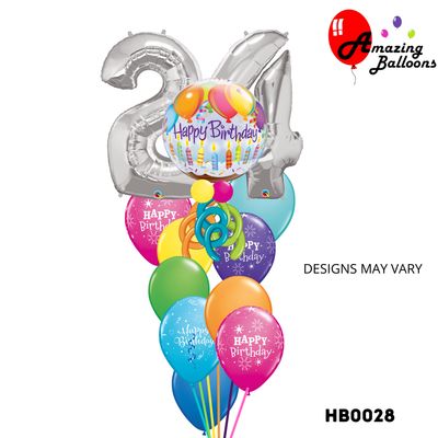 Birthday Burst Double Digit Balloon Bouquet