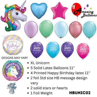 Deluxe Magical Unicorn Birthday Balloon Bouquet