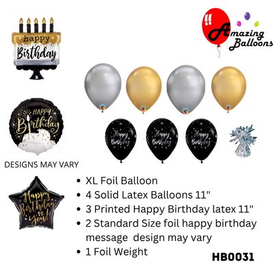 Elegant Birthday Balloon Bouquet