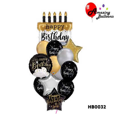 Deluxe Elegance Birthday Balloon Bouquet Deluxe Elegance Birthday Balloon Bouquet
