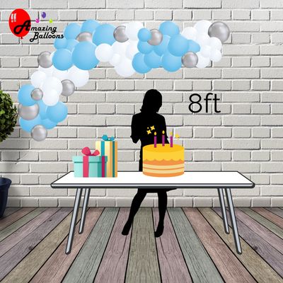 Organic Balloon Garland 8'