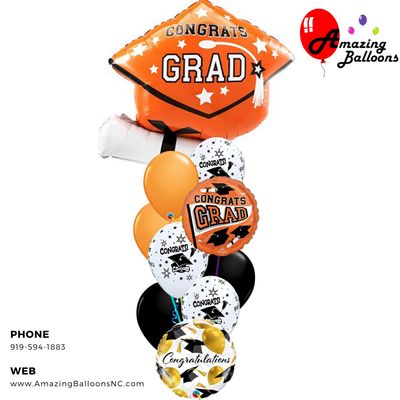 Congrats Grad Orange Campbell University