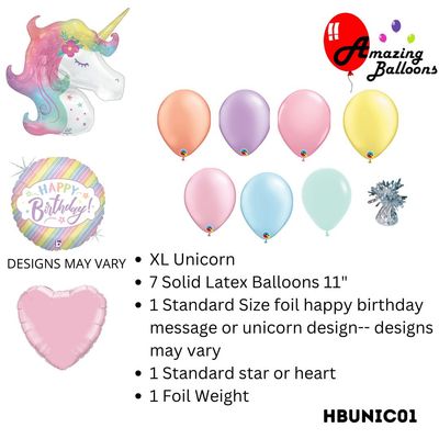 Magical Unicorn Birthday Balloon Bouquet