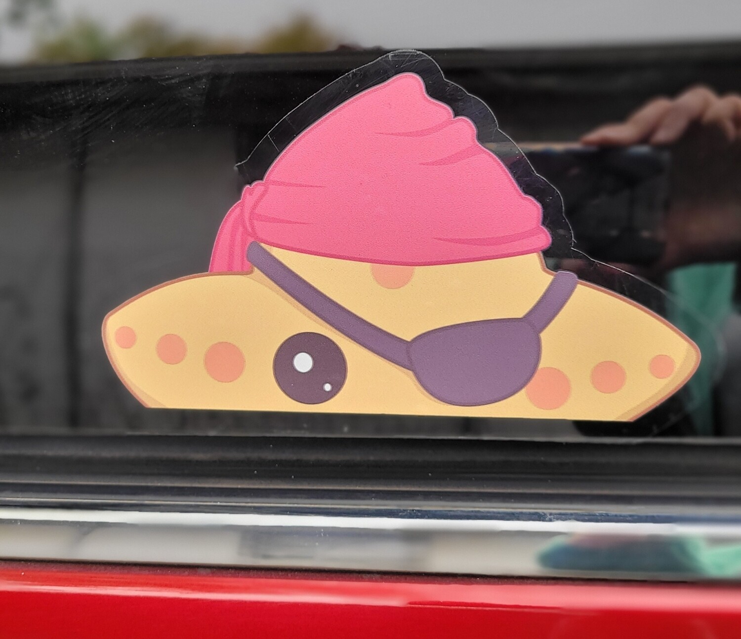 Mr. Pebbles Quartermaster starfish Peek-a-Boo Window Cling